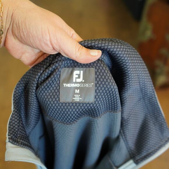 FootJoy Mens ThermoSeries Hybrid Jackets Full-Zip Pockets Charcoal/Grey Size M - Picture 5 of 10